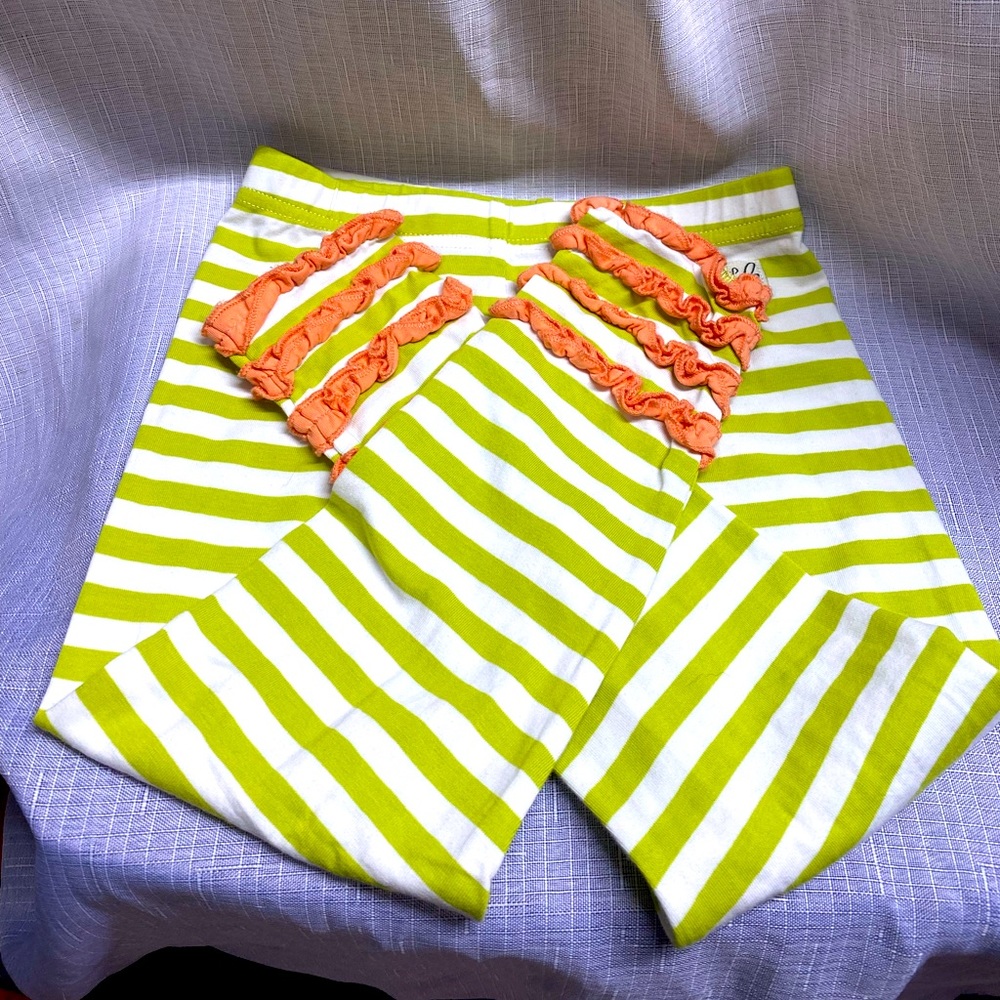 Green/White Stripped with Ruffles bottoms